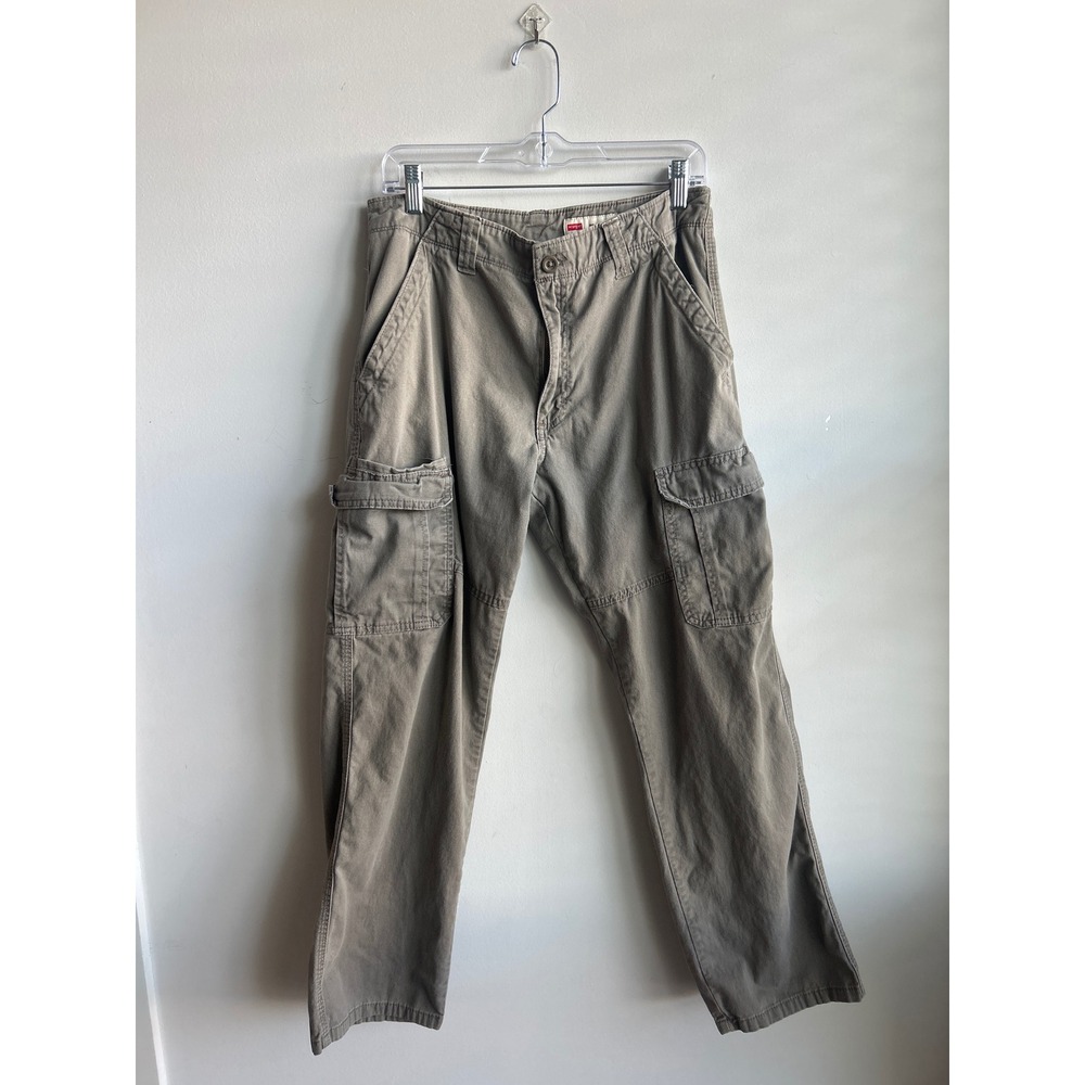 Wrangler Khaki Green Cargo Pants Relaxed Fit Mens 32x30 (fits 32x28)